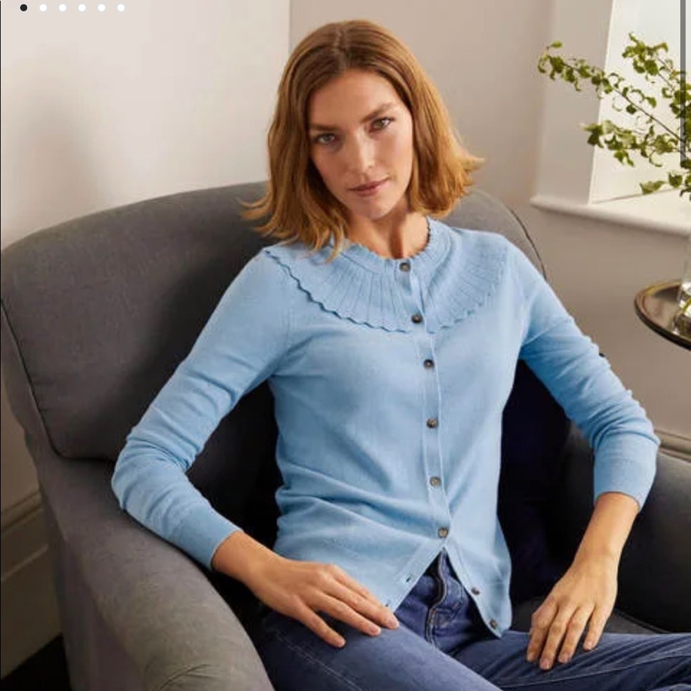 Boden Abercorn cardigan in frosted blue